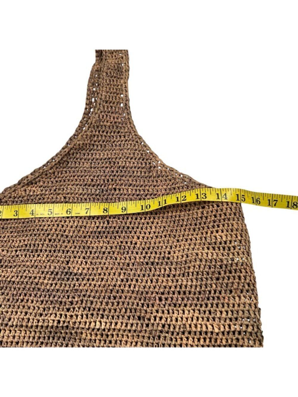 Helen Kaminski Australia Raffia Shoulder Bag Brown Handmade Woven Boho Tote - Picture 4 of 9